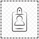 학생증 신분증 사원증 아이콘