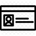 신분증 신분증 사원증 아이콘