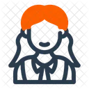 Student Girl Books Study Icon
