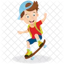 Student on Skateboard  Icon