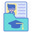 Student Profile Student Biodata Id Card Icon