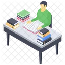 Student Reading Learning Lesson Study Table Icon