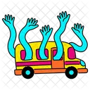 Vibrant School Bus Illustration Student Transport School Transportation 아이콘