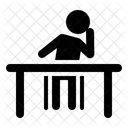 Student Waiting Thinking Icon