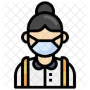 Student Waring Mask Student Face Mask Icon