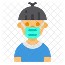 Student With Mask  Icon