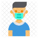 Student With Mask  Icon