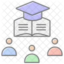 Study Group Lineal Color Icon Icon