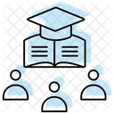 Study Group Color Shadow Thinline Icon Icon