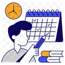 Study Schedule Reminder Planner Icon