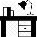 공부용 테이블 책상 가구 아이콘