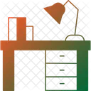 공부용 테이블 책상 가구 아이콘