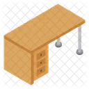 Study Table Student Workspace Learning Environment Icon