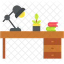 Study Table Desk Books Icon