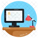Desk Study Table Interior Icon