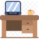Study Table Workplace Desk Icon