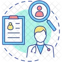 Studying patient medical history  Icon