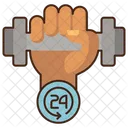 24-Stunden-Fitnesscenter  Symbol