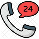 Stunden Support 24 Stunden Support Callcenter Symbol