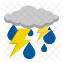 Sturmisch Wolken Donner Gewitter Symbol