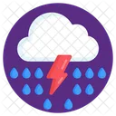 Wetter Prognose Gewitter Symbol