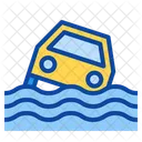 Sturzflut Uberschwemmung Naturkatastrophe Symbol