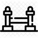Pfosten Barriere Warteschlange Symbol