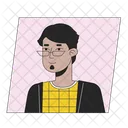 Muslim Man Glasses Stylish Icon