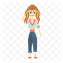Girl Female Shopping Icon