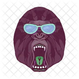 Stylish Gorilla in Spectacles  Icon