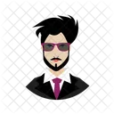 Stylish Hair With Glasees Boy Glasses Boy People Icon