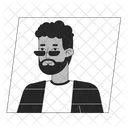 Stylish man in sunglasses  Icon