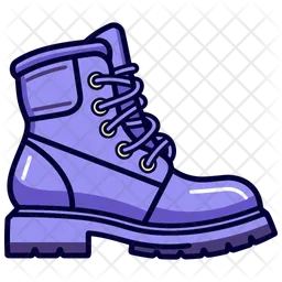 Stylish Purple Boots Shoes  Icon