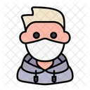 Mann Avatar Medizinische Maske Icon