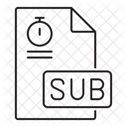 Sub Icon - Download in Line Style