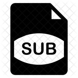 Sub File Icon - Download in Glyph Style