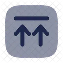 Subir Dos Dos Cuadrados Flecha Ui Icono