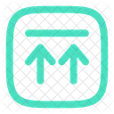 Subir Dos Dos Cuadrados Flecha Ui Icono
