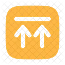 Subir Dos Dos Cuadrados Flecha Ui Icono