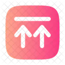 Subir Dos Dos Cuadrados Flecha Ui Icono