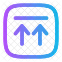 Subir Dos Dos Cuadrados Flecha Ui Icono
