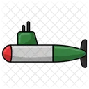 Submarine Filled Line Icon