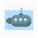 Submarine Underwater Military Icon