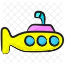 Submarine Vehicle Travel Defense Vessel Icon