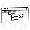 Submenu Navegacao Do Site Web Design Ícone