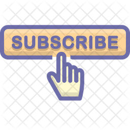 Subscribe button Icon - Download in Colored Outline Style