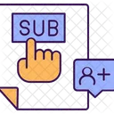 Subscription Subscribe File Adding File Icon