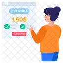 Premium Subscription Subscription Model Online Subscription Icon