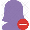 Substract Female User Icon