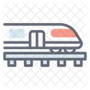 Metro Tren Electrico Tranvia Icono